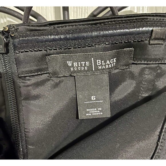 White House Black Market Dress Womens Satin Ruffled Strapless Dress Size 6 - Picture 6 of 9